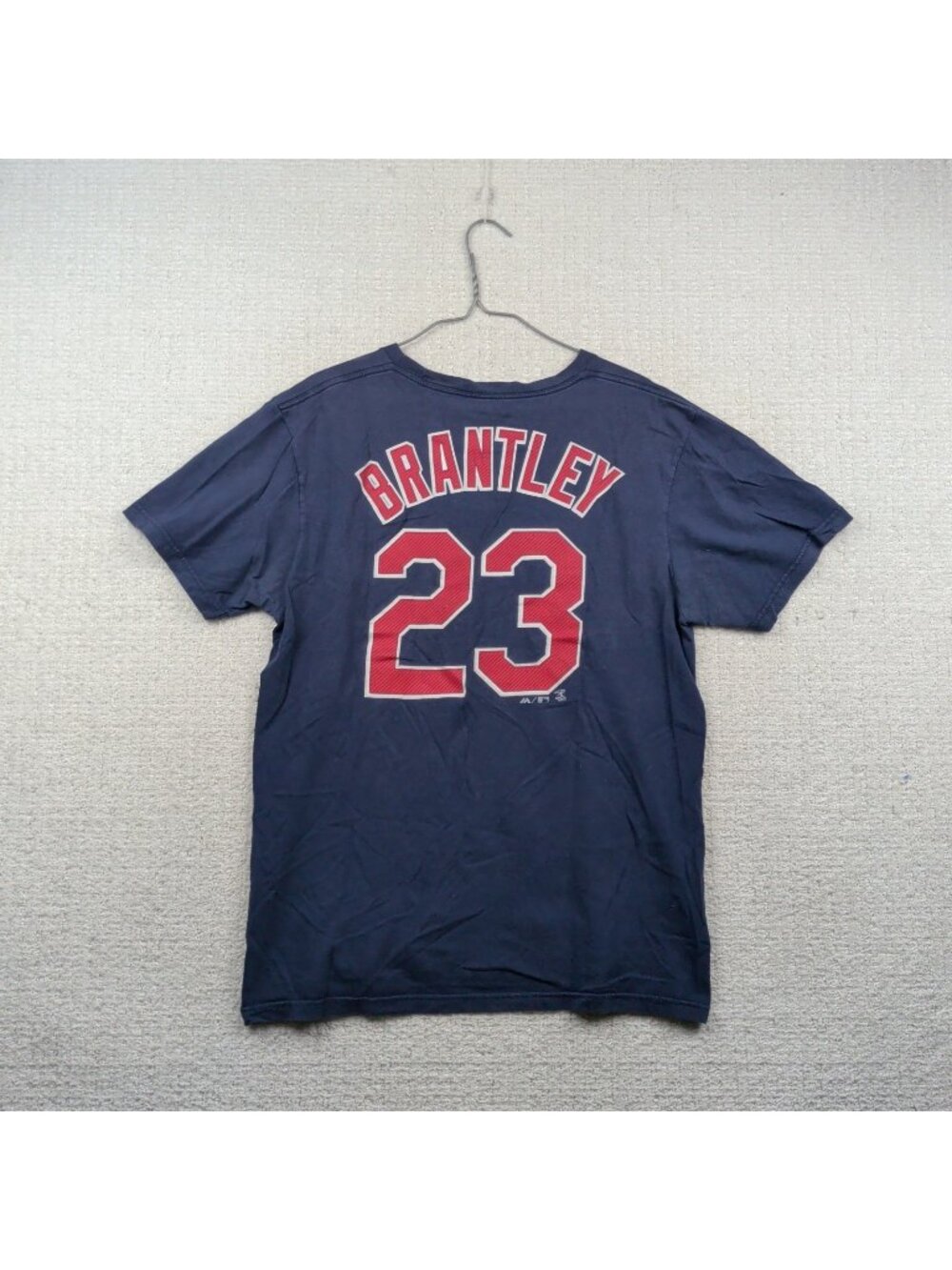Majestic x Cleveland Indians MLB Brantley #23 Men L T-shirt Baseball Dark Blue